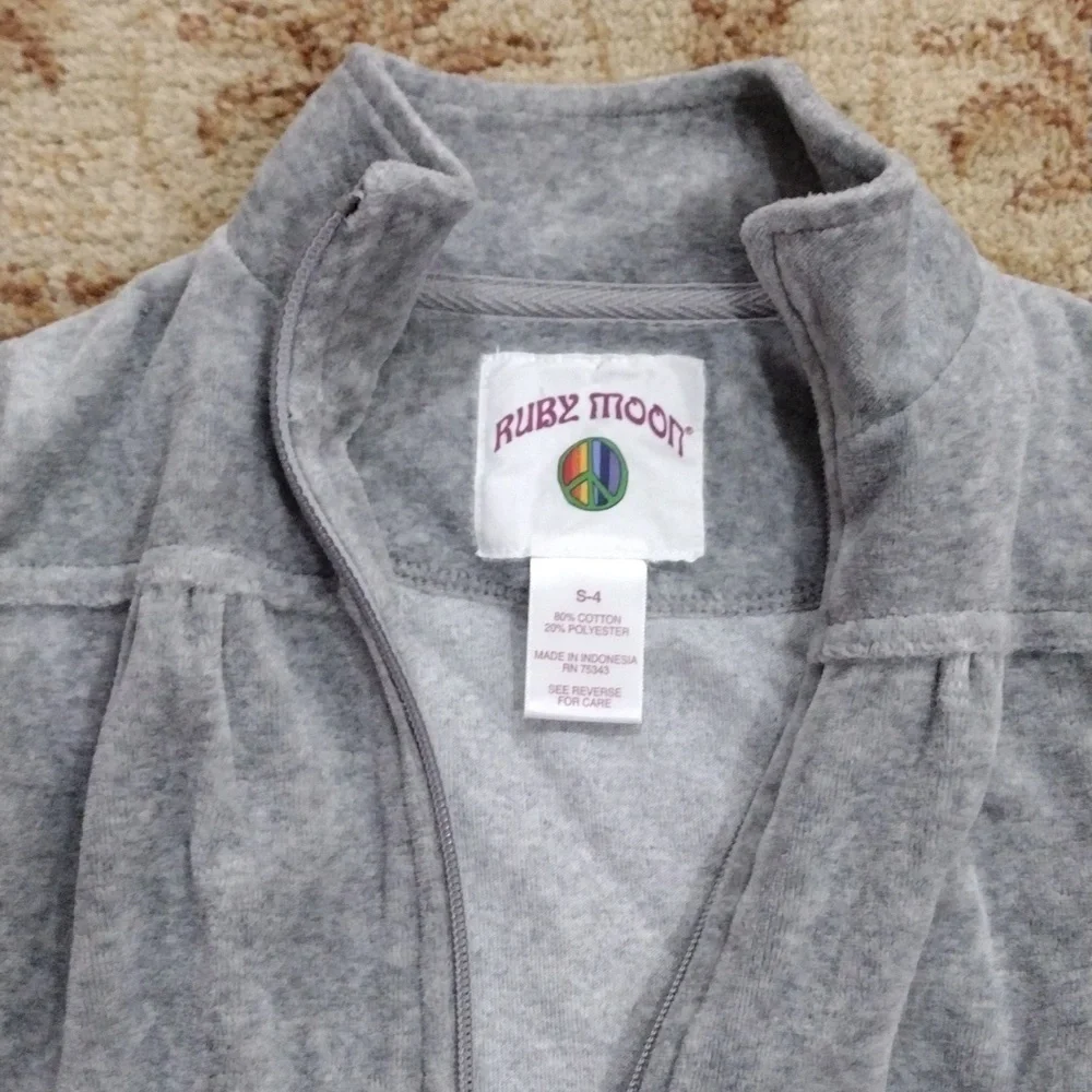 Ruby Moon Grey Girl's kids' 2-piece Matching set, Back to School w/ Pockets, S-4